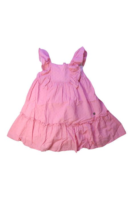A Pink Sleeveless Dresses from Paz Rodriguez in size 5T for girl. (Front View)
