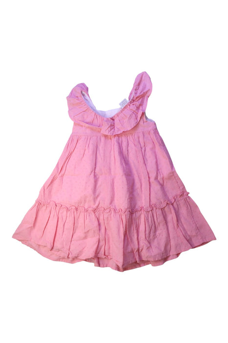 A Pink Sleeveless Dresses from Paz Rodriguez in size 5T for girl. (Back View)