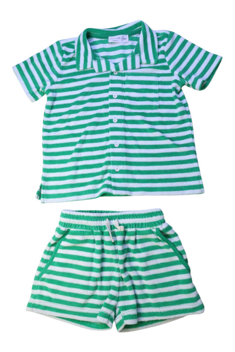 A Green Shorts Sets from Minnow in size 3T for boy. (Front View)