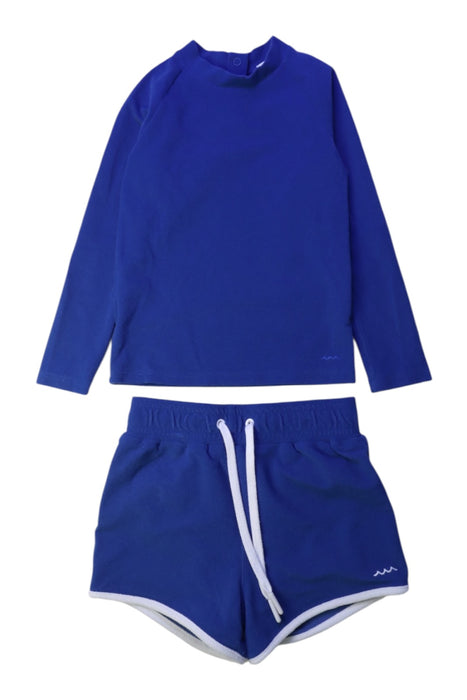 A Blue Swim Sets from Minnow in size 3T for boy. (Front View)