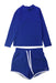 A Blue Swim Sets from Minnow in size 3T for boy. (Front View)