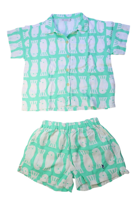 A Green Shorts Sets from Bobo Choses in size 4T for boy. (Front View)