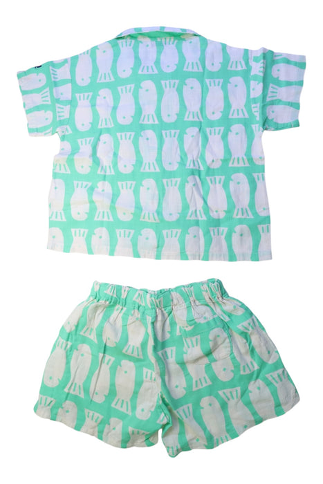 A Green Shorts Sets from Bobo Choses in size 4T for boy. (Back View)