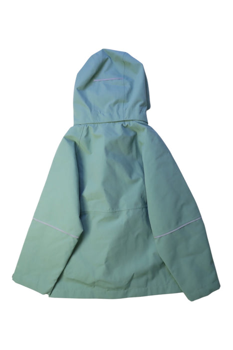 A Blue Rain Jackets from Patagonia in size 4T for boy. (Back View)