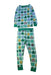 A Green Pyjama Sets from Little Sleepies in size 4T for boy. (Front View)