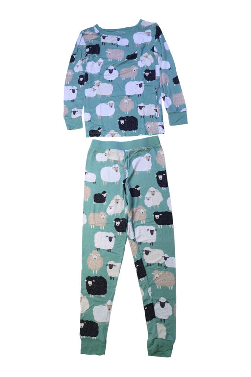 A Green Pyjama Sets from Little Sleepies in size 4T for boy. (Front View)