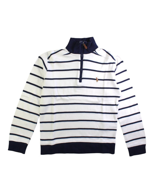 A White Long Sleeve Polos from Polo Ralph Lauren in size 8Y for boy. (Front View)