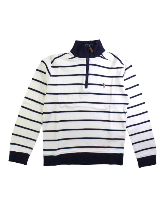 A White Long Sleeve Polos from Polo Ralph Lauren in size 8Y for boy. (Front View)