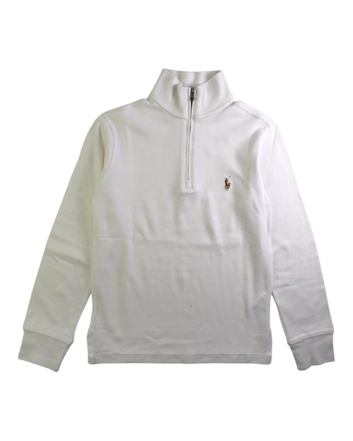 A White Long Sleeve Tops from Polo Ralph Lauren in size 8Y for boy. (Front View)