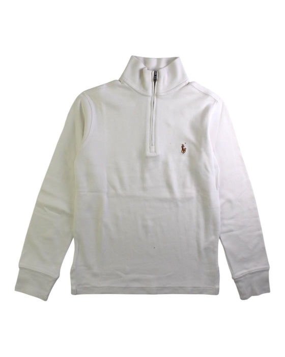 A White Long Sleeve Tops from Polo Ralph Lauren in size 8Y for boy. (Front View)