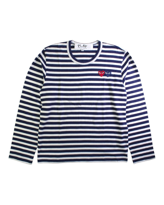 A Navy Long Sleeve T Shirts from Comme des Garcons in size 10Y for neutral. (Front View)