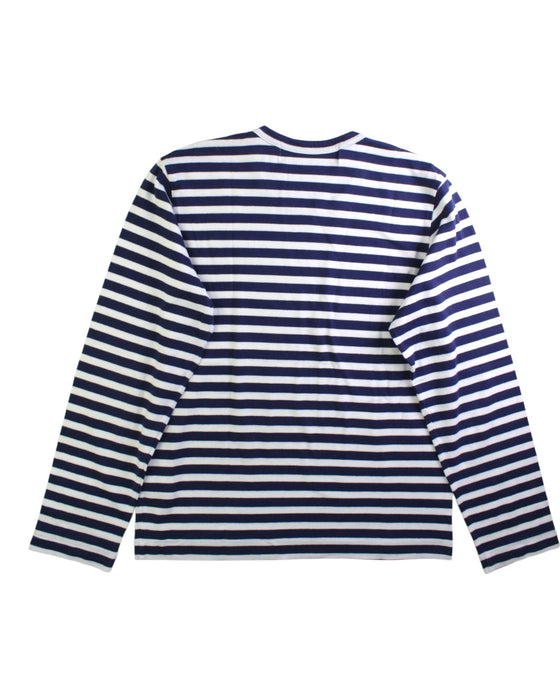 A Navy Long Sleeve T Shirts from Comme des Garcons in size 10Y for neutral. (Back View)
