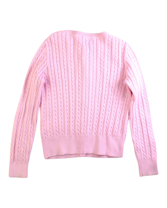 A Pink Cardigans from Polo Ralph Lauren in size 7Y for girl. (Back View)