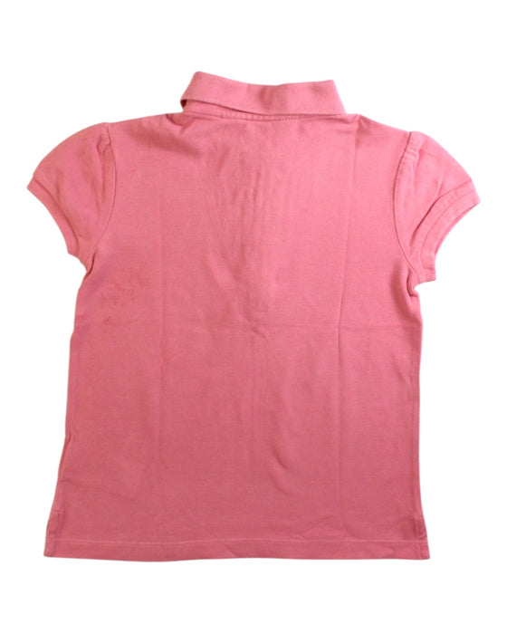 A Pink Short Sleeve Polos from Polo Ralph Lauren in size 6T for girl. (Back View)
