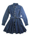 A Blue Long Sleeve Dresses from Polo Ralph Lauren in size 7Y for girl. (Front View)