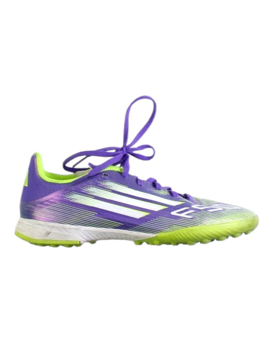 A Purple Cleats/Soccer Shoes from Adidas in size 12Y for neutral. (Front View)