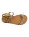 A Beige Sandals from Pom d’Api in size 7Y for girl. (Front View)