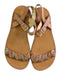 A Beige Sandals from Pom d’Api in size 7Y for girl. (Back View)