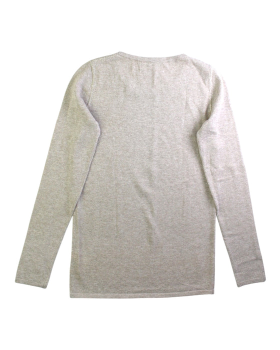 A Grey Long Sleeve Tops from Excuse My French in size 10Y for girl. (Back View)