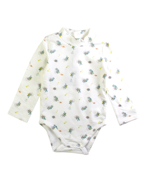 A White Long Sleeve Bodysuits from Sergent Major in size 18-24M for boy. (Front View)