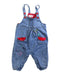 A Blue Long Overalls from La Compagnie des Petits in size 6-12M for girl. (Front View)