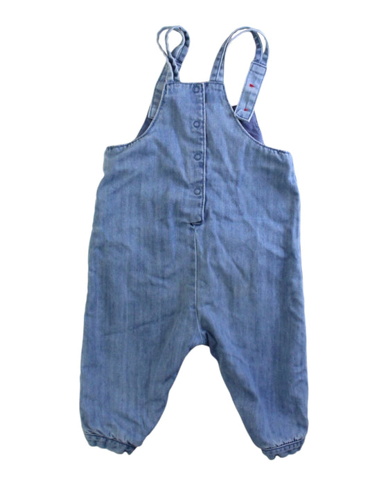 A Blue Long Overalls from La Compagnie des Petits in size 6-12M for girl. (Back View)
