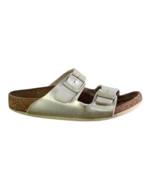 A Metallic Sandals from Birkenstock in size 6T for girl. (Front View)