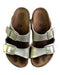 A Metallic Sandals from Birkenstock in size 6T for girl. (Back View)