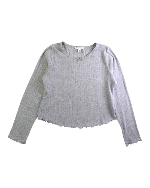 A Grey Long Sleeve Tops from Crewcuts in size 6T for girl. (Front View)