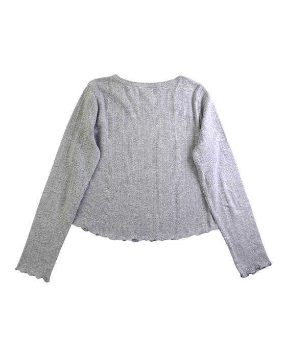 A Grey Long Sleeve Tops from Crewcuts in size 6T for girl. (Back View)