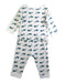 A White Long Sleeve Rompers from Petit Bateau in size 6-12M for boy. (Back View)
