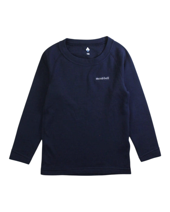 A Navy Long Sleeve Tops from Mont-bell in size 3T for neutral. (Front View)