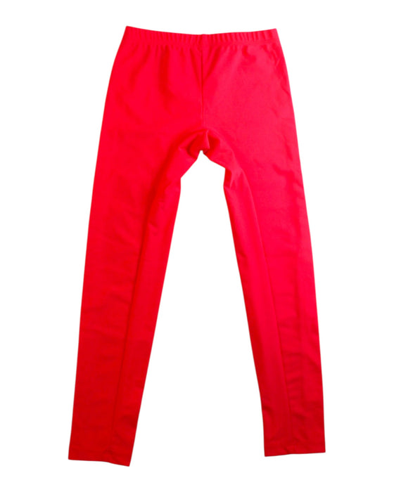 A Red Leggings from City Threads in size 7Y for girl. (Back View)