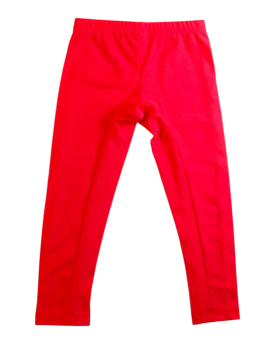 A Red Leggings from City Threads in size 4T for girl. (Back View)