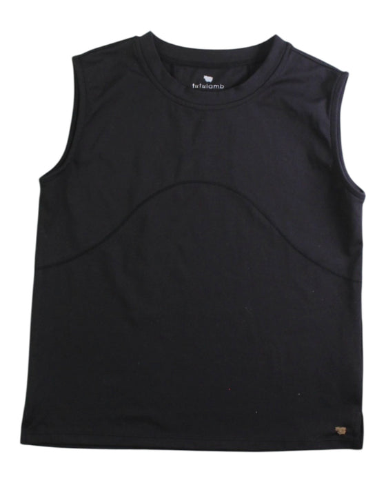 A Black Active Tops from Tutulamb in size 7Y for girl. (Front View)