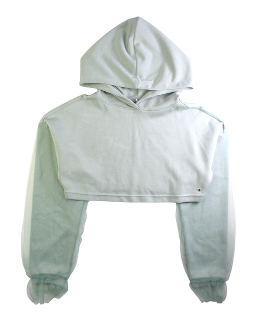 A Ivory Hooded Sweatshirts from Tutulamb in size 7Y for girl. (Front View)