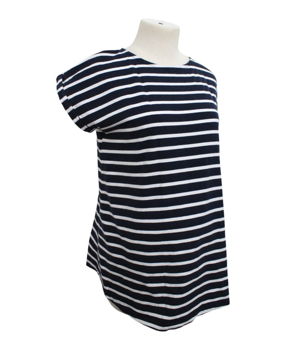 A Navy Short Sleeve Tops from Jojo Maman Bébé in size Maternity-S for maternity. (Front View)