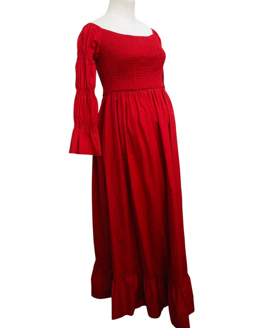 A Red Long Sleeve Dresses from Sisland in size Maternity-S for maternity. (Front View)