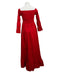 A Red Long Sleeve Dresses from Sisland in size Maternity-S for maternity. (Back View)