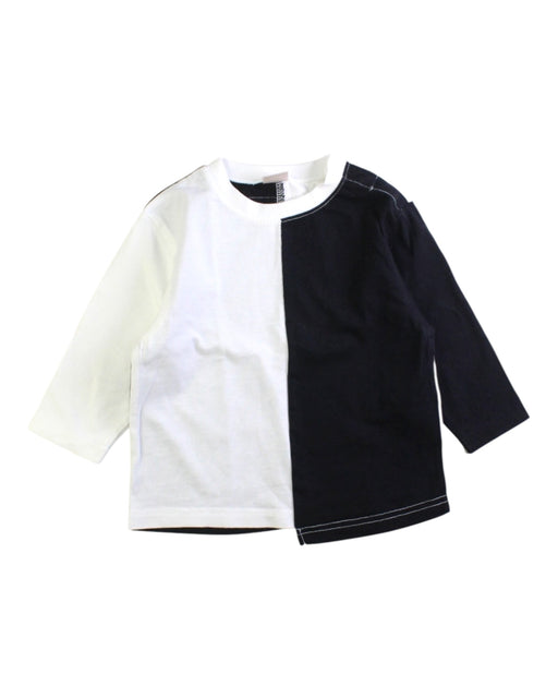 A White Long Sleeve T Shirts from Petit Main in size 18-24M for boy. (Front View)