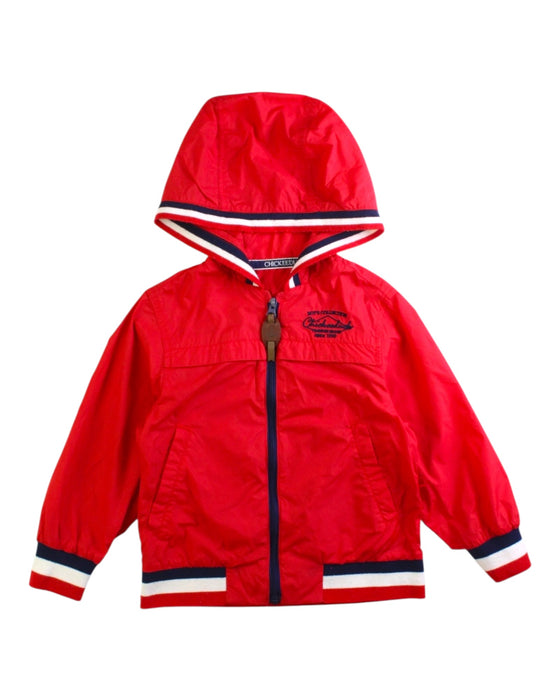 A Red Lightweight Jackets from Chickeeduck in size 18-24M for boy. (Front View)