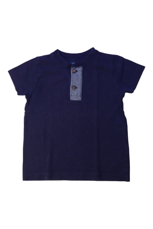A Navy Short Sleeve Tops from Crewcuts in size 2T for boy. (Front View)