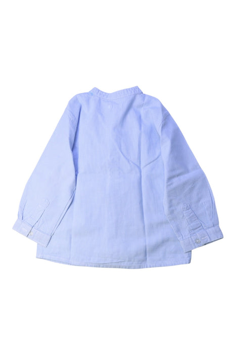 A Blue Long Sleeve Shirts from Bout'Chou in size 2T for boy. (Back View)