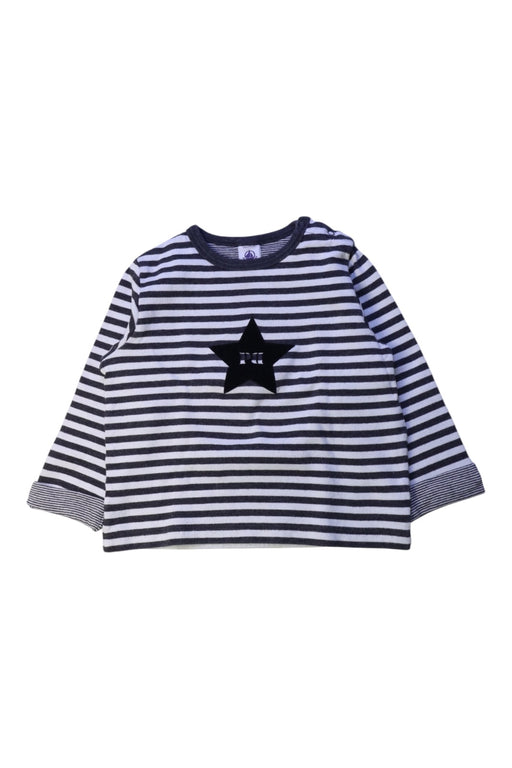 A White Long Sleeve T Shirts from Petit Bateau in size 3T for boy. (Front View)