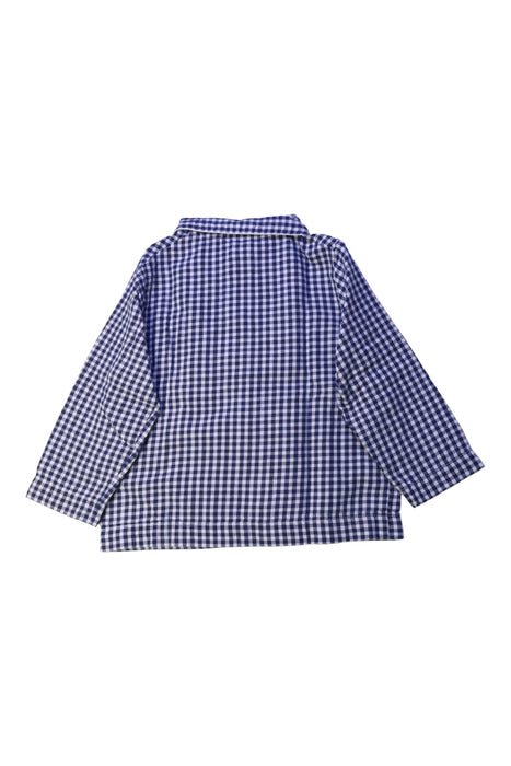 A Blue Long Sleeve Shirts from Petit Bateau in size 3T for boy. (Back View)