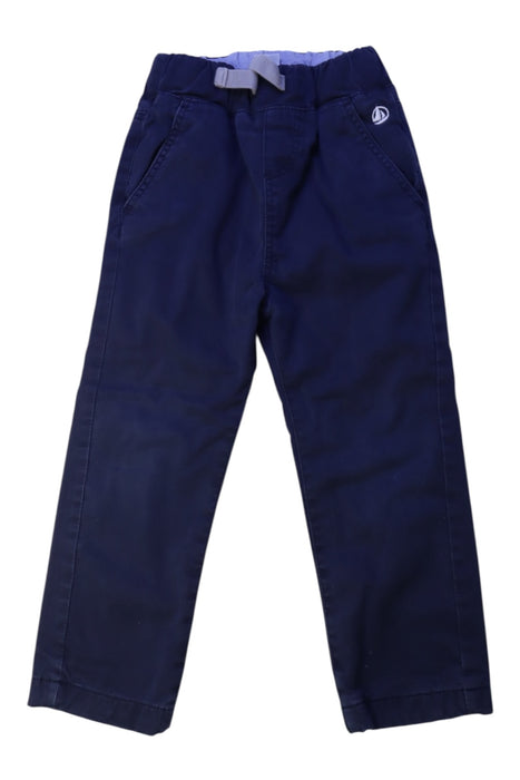 A Navy Casual Pants from Petit Bateau in size 3T for boy. (Front View)