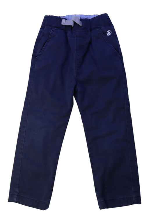 A Navy Casual Pants from Petit Bateau in size 3T for boy. (Front View)