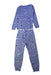 A Blue Pyjama Sets from Petit Lem in size 3T for boy. (Front View)