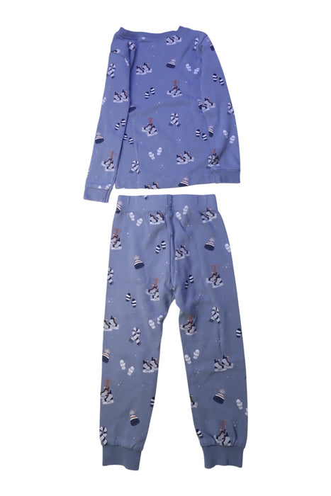 A Blue Pyjama Sets from Petit Lem in size 3T for boy. (Back View)