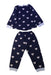 A Navy Pyjama Sets from Petit Bateau in size 3T for girl. (Back View)